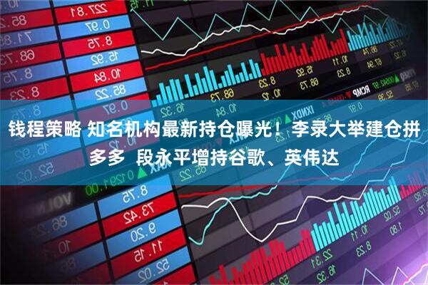 钱程策略 知名机构最新持仓曝光！李录大举建仓拼多多  段永平增持谷歌、英伟达
