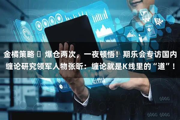 金橘策略 ▷爆仓两次，一夜顿悟！期乐会专访国内缠论研究领军人物张昕：缠论就是K线里的“道”！